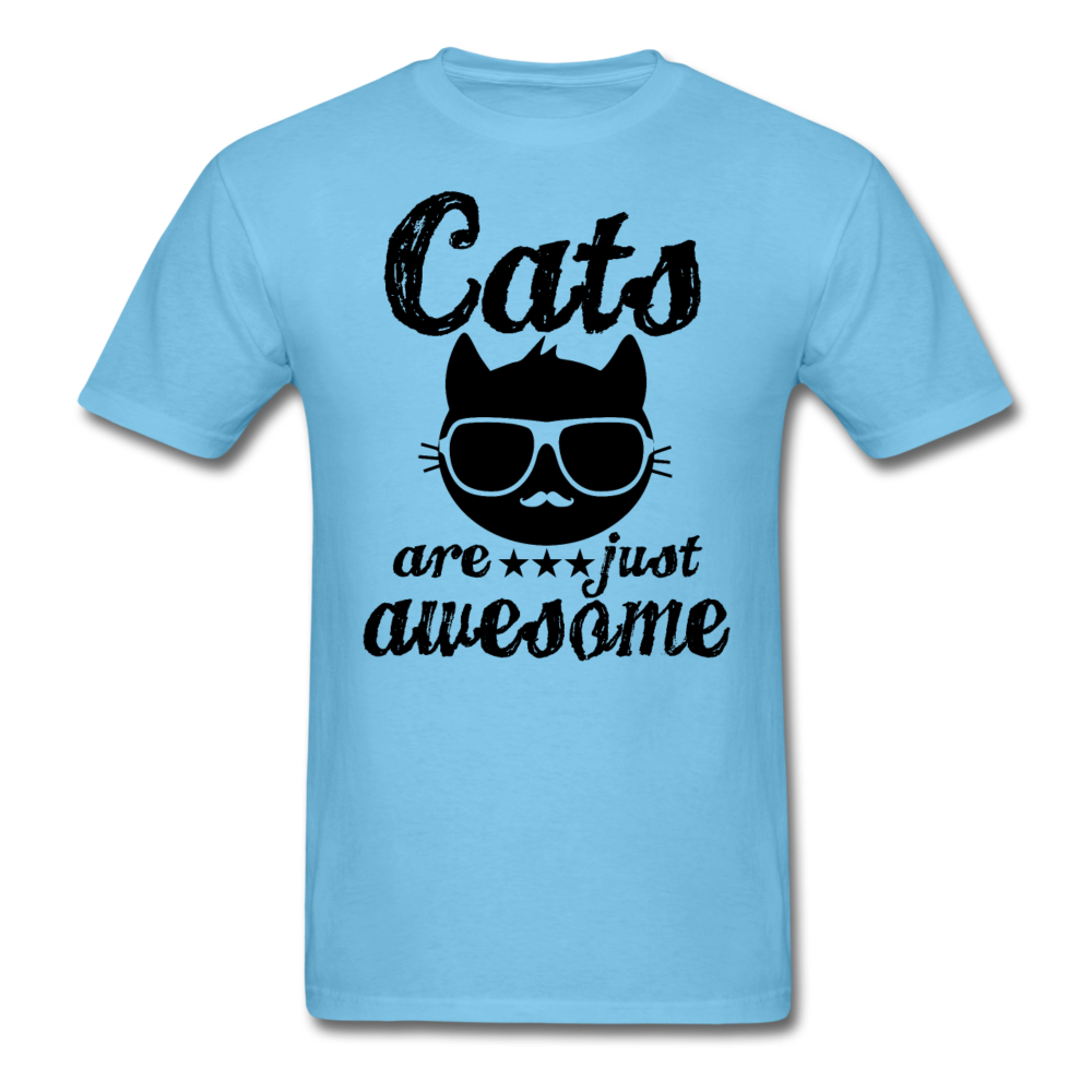 Cats Are Just Awesome - Black - Unisex Classic T-Shirt - aquatic blue