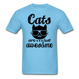 Cats Are Just Awesome - Black - Unisex Classic T-Shirt - aquatic blue