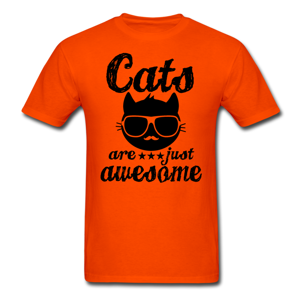 Cats Are Just Awesome - Black - Unisex Classic T-Shirt - orange