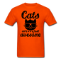 Cats Are Just Awesome - Black - Unisex Classic T-Shirt - orange