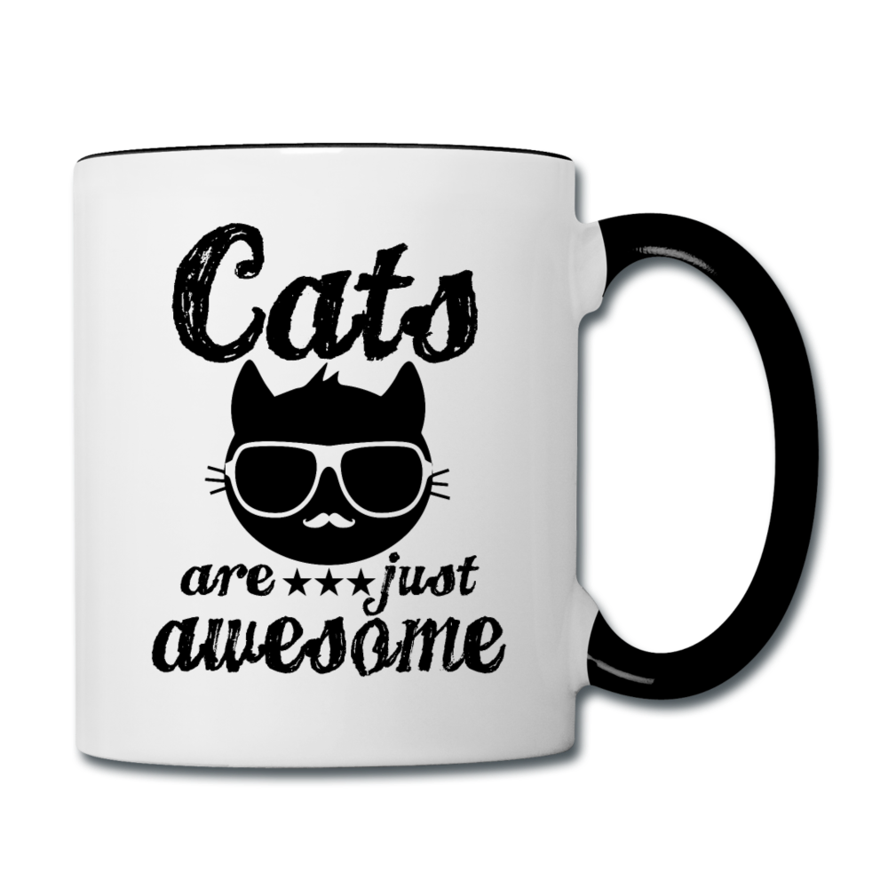 Cats Are Just Awesome - Black - Contrast Coffee Mug - white/black