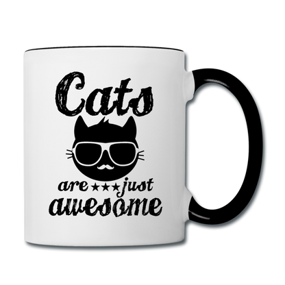 Cats Are Just Awesome - Black - Contrast Coffee Mug - white/black