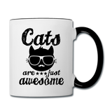 Cats Are Just Awesome - Black - Contrast Coffee Mug - white/black