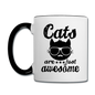 Cats Are Just Awesome - Black - Contrast Coffee Mug - white/black