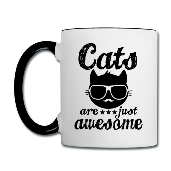 Cats Are Just Awesome - Black - Contrast Coffee Mug - white/black