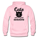 Cats Are Just Awesome - Black - Gildan Heavy Blend Adult Hoodie - light pink