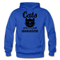 Cats Are Just Awesome - Black - Gildan Heavy Blend Adult Hoodie - royal blue