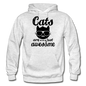 Cats Are Just Awesome - Black - Gildan Heavy Blend Adult Hoodie - light heather gray