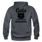 Cats Are Just Awesome - Black - Gildan Heavy Blend Adult Hoodie - charcoal gray