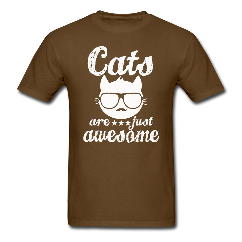 Cats Are Just Awesome - White - Unisex Classic T-Shirt - brown