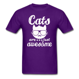 Cats Are Just Awesome - White - Unisex Classic T-Shirt - purple