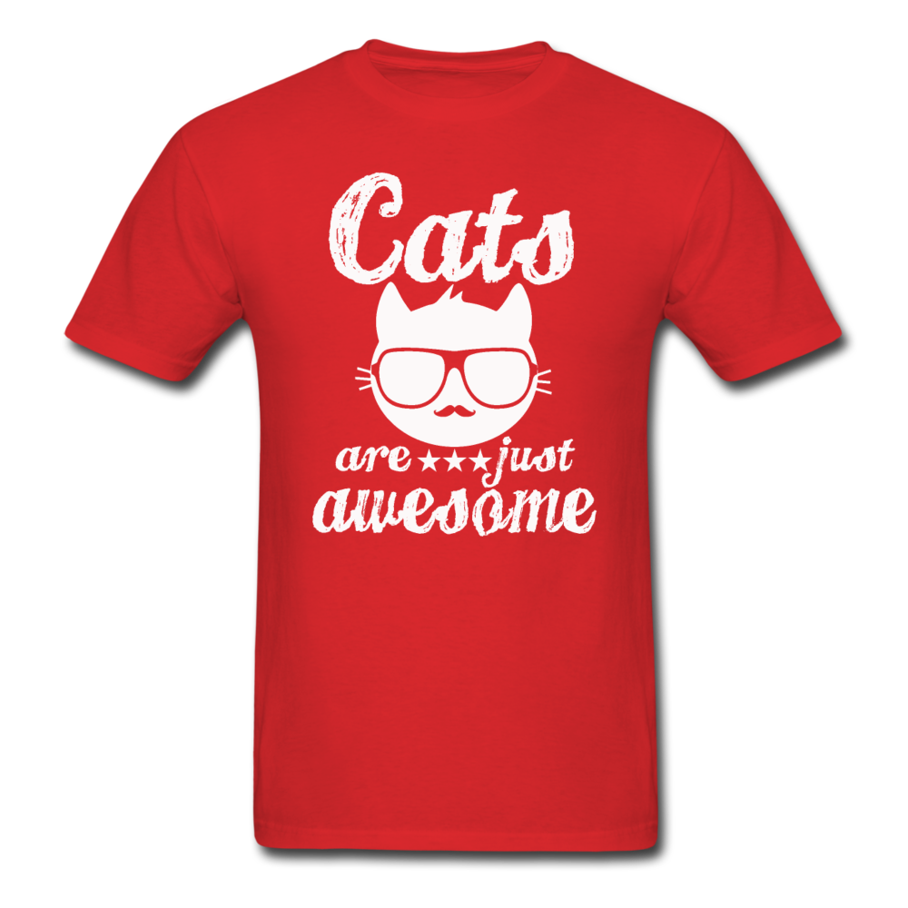 Cats Are Just Awesome - White - Unisex Classic T-Shirt - red