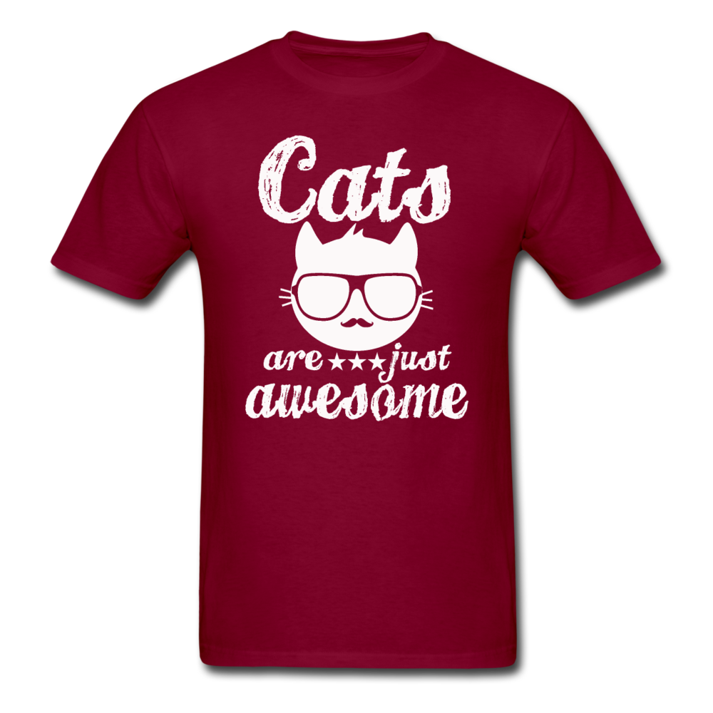 Cats Are Just Awesome - White - Unisex Classic T-Shirt - burgundy