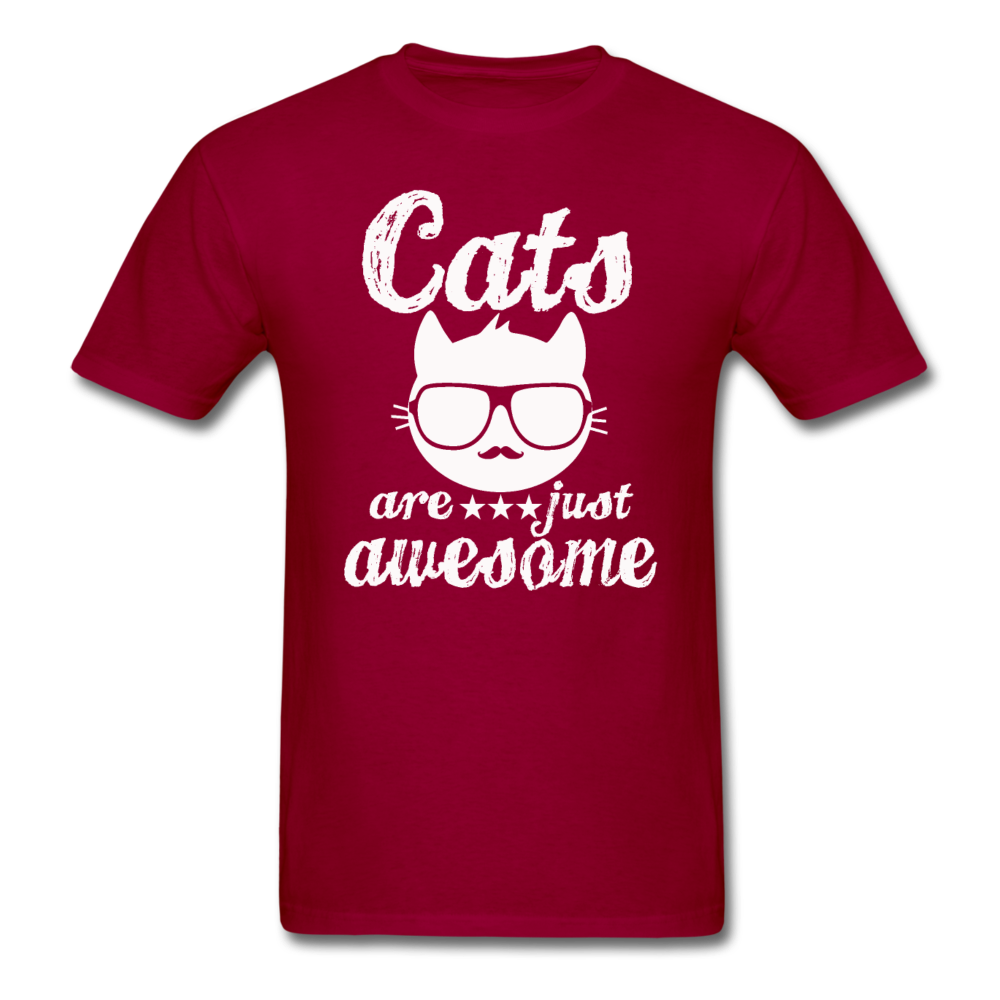 Cats Are Just Awesome - White - Unisex Classic T-Shirt - dark red