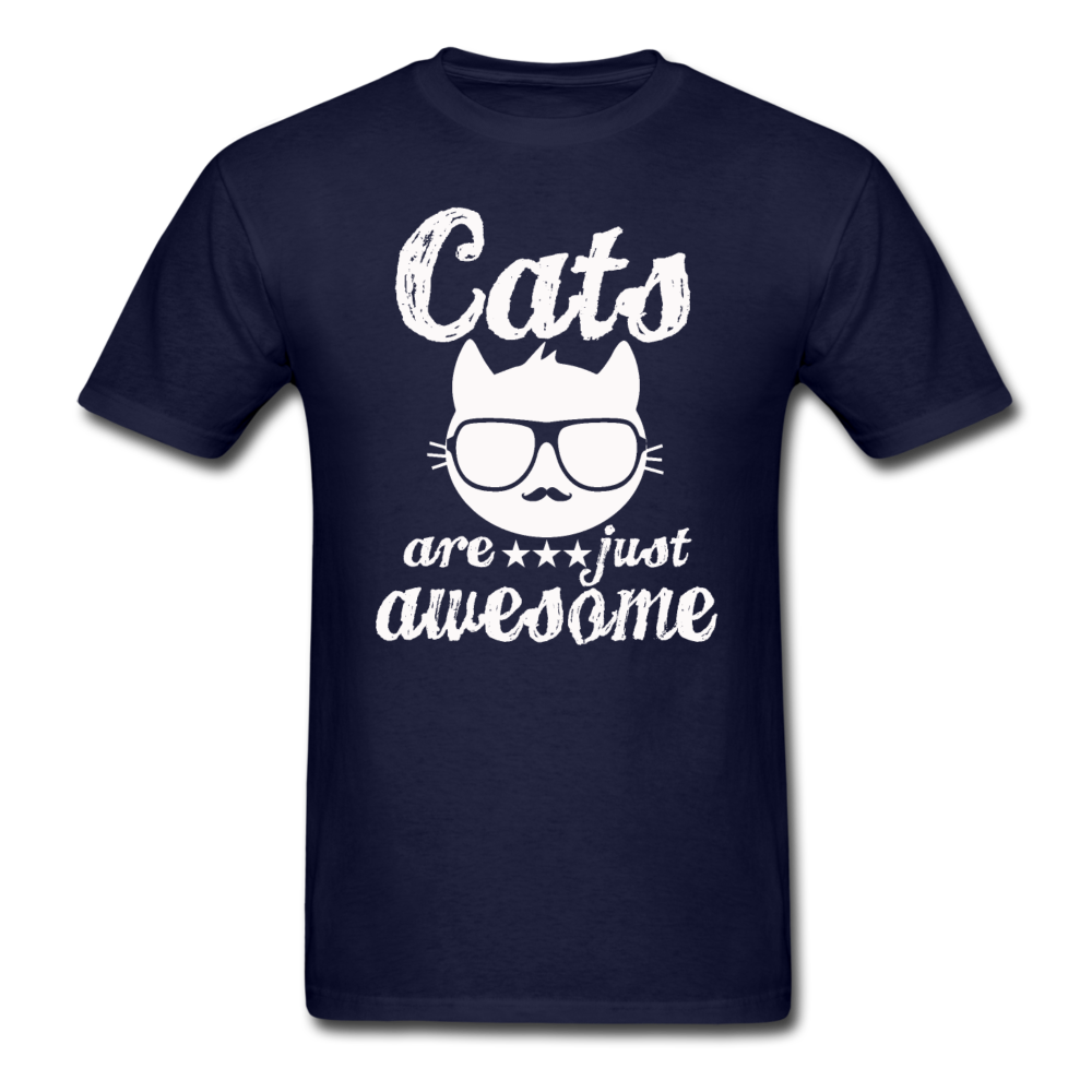 Cats Are Just Awesome - White - Unisex Classic T-Shirt - navy