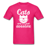 Cats Are Just Awesome - White - Unisex Classic T-Shirt - fuchsia