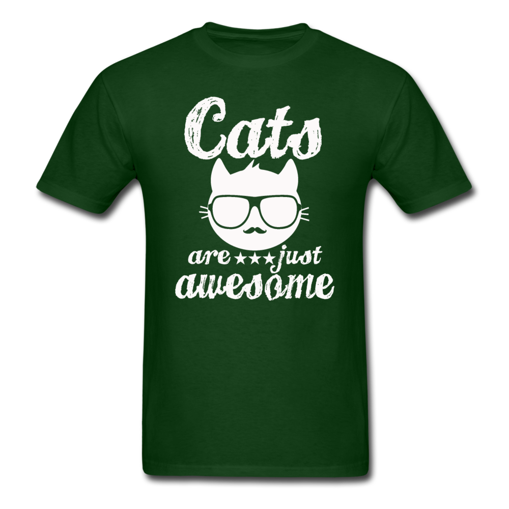 Cats Are Just Awesome - White - Unisex Classic T-Shirt - forest green