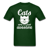 Cats Are Just Awesome - White - Unisex Classic T-Shirt - forest green
