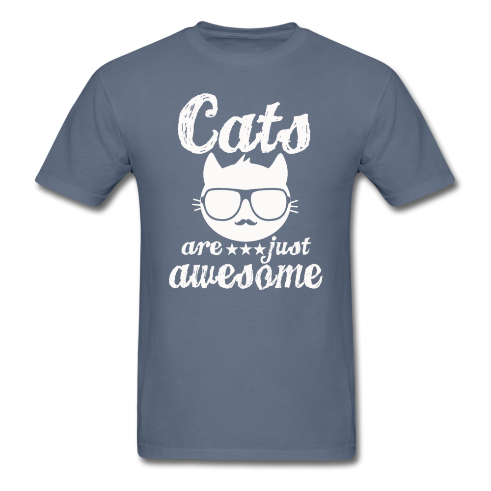 Cats Are Just Awesome - White - Unisex Classic T-Shirt - denim