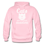 Cats Are Just Awesome - White - Gildan Heavy Blend Adult Hoodie - light pink