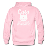 Cats Are Just Awesome - White - Gildan Heavy Blend Adult Hoodie - light pink