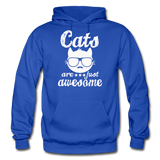 Cats Are Just Awesome - White - Gildan Heavy Blend Adult Hoodie - royal blue