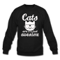 Cats Are Just Awesome - White - Crewneck Sweatshirt - black