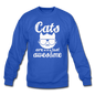 Cats Are Just Awesome - White - Crewneck Sweatshirt - royal blue