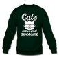 Cats Are Just Awesome - White - Crewneck Sweatshirt - forest green