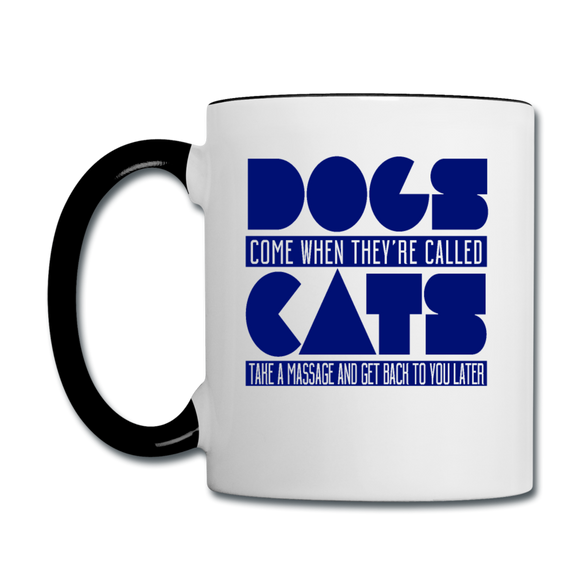 Cats And Dogs - Contrast Coffee Mug - white/black