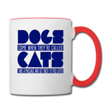 Cats And Dogs - Contrast Coffee Mug - white/red