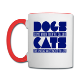Cats And Dogs - Contrast Coffee Mug - white/red