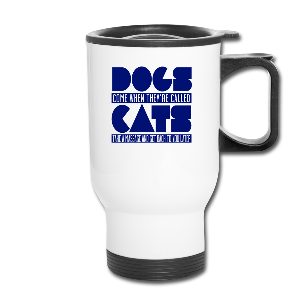 Cats And Dogs - Travel Mug - white