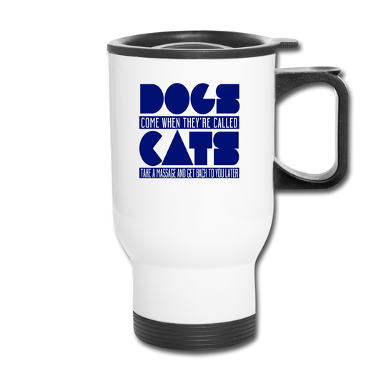 Cats And Dogs - Travel Mug - white