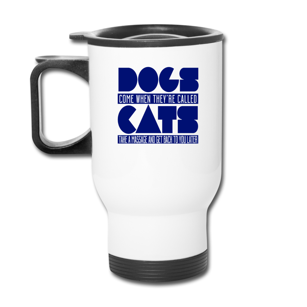 Cats And Dogs - Travel Mug - white