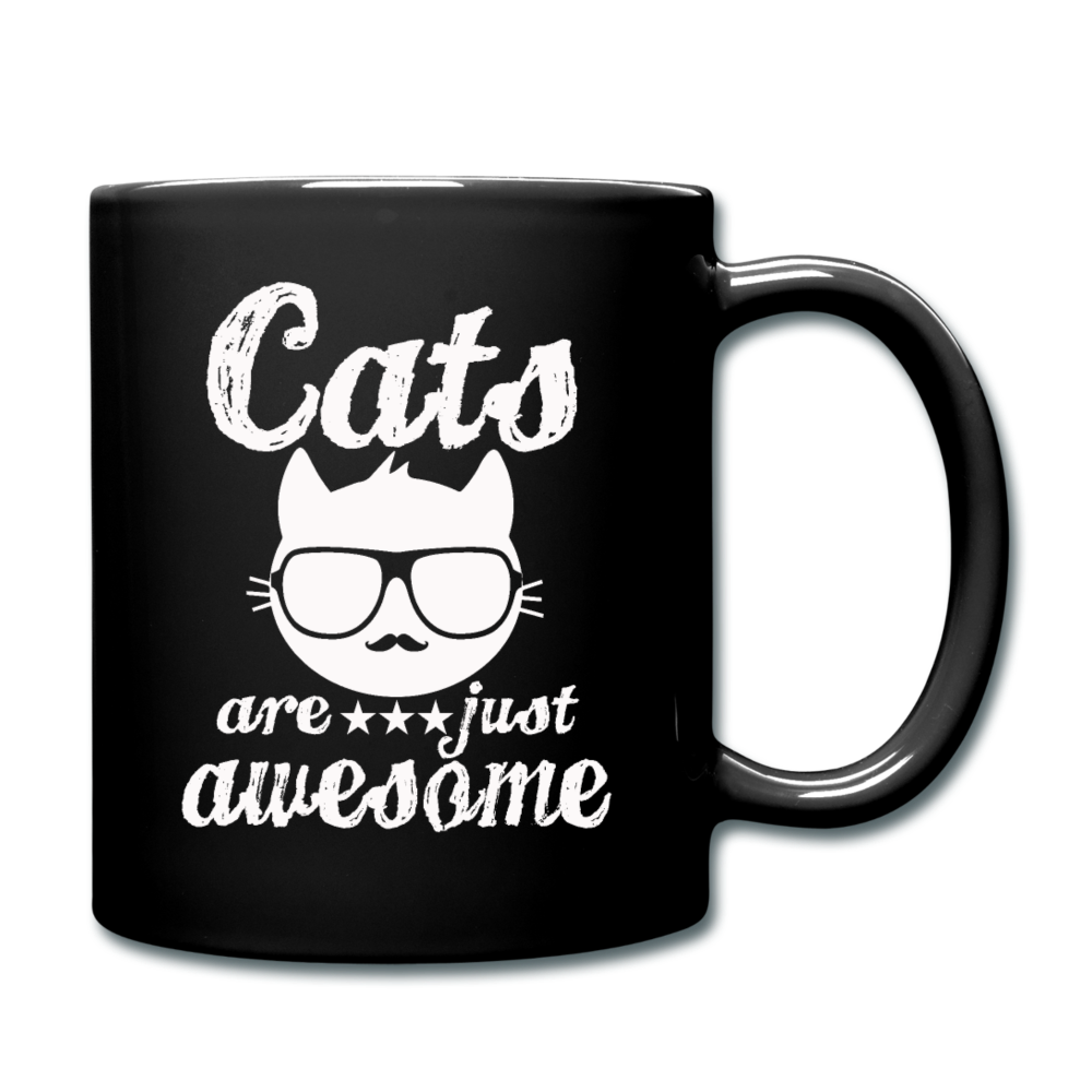 Cats Are Just Awesome - White - Full Color Mug - black