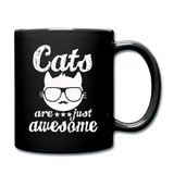 Cats Are Just Awesome - White - Full Color Mug - black