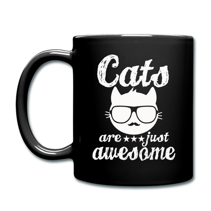 Cats Are Just Awesome - White - Full Color Mug - black