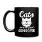 Cats Are Just Awesome - White - Full Color Mug - black