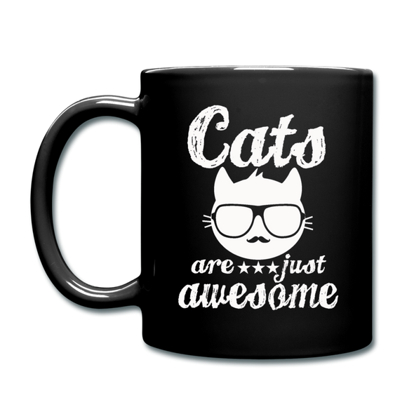 Cats Are Just Awesome - White - Full Color Mug - black