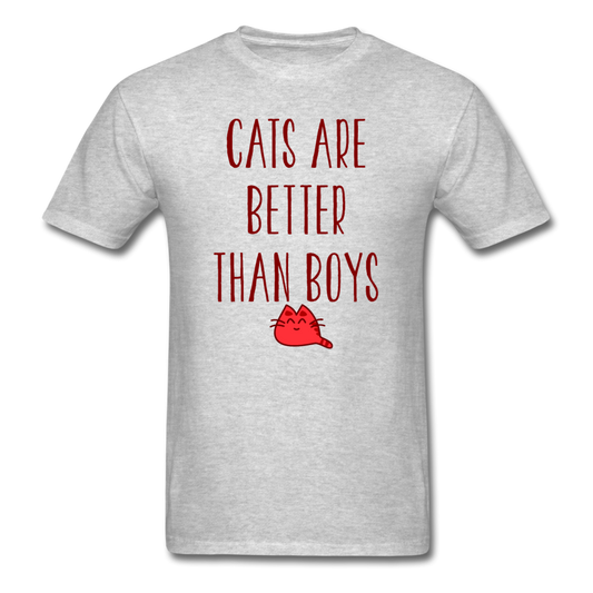 Cats Are Better Than Boys - Unisex Classic T-Shirt - heather gray