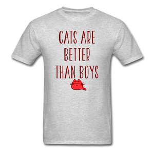 Cats Are Better Than Boys - Unisex Classic T-Shirt - heather gray