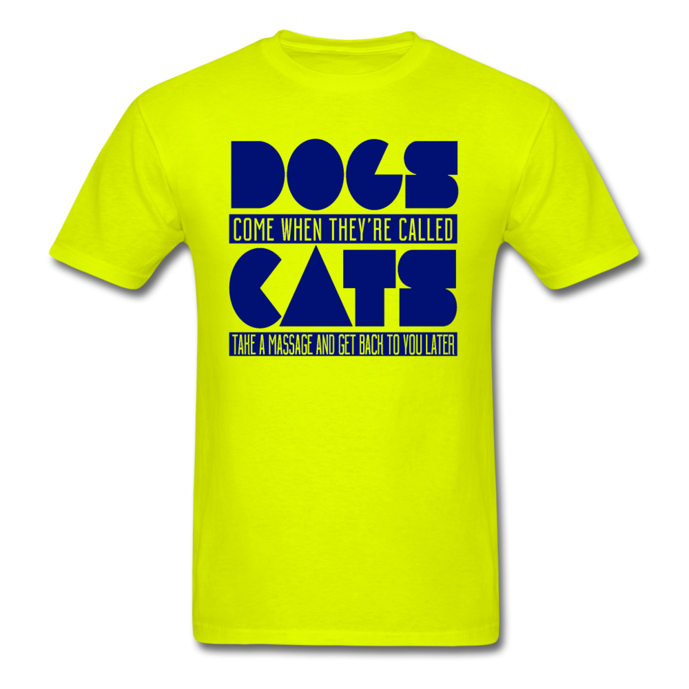 Cats And Dogs - Unisex Classic T-Shirt - safety green