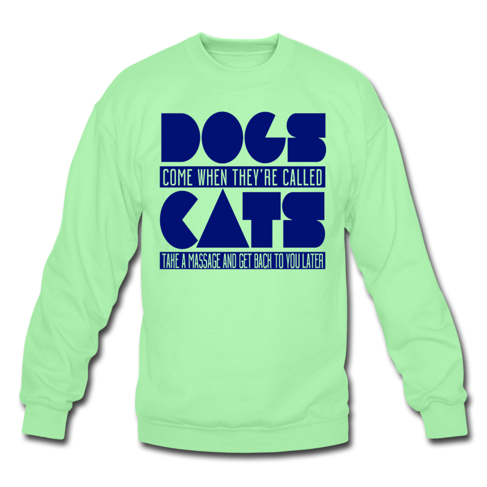 Cats And Dogs - Crewneck Sweatshirt - lime