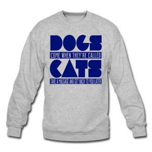 Cats And Dogs - Crewneck Sweatshirt - heather gray