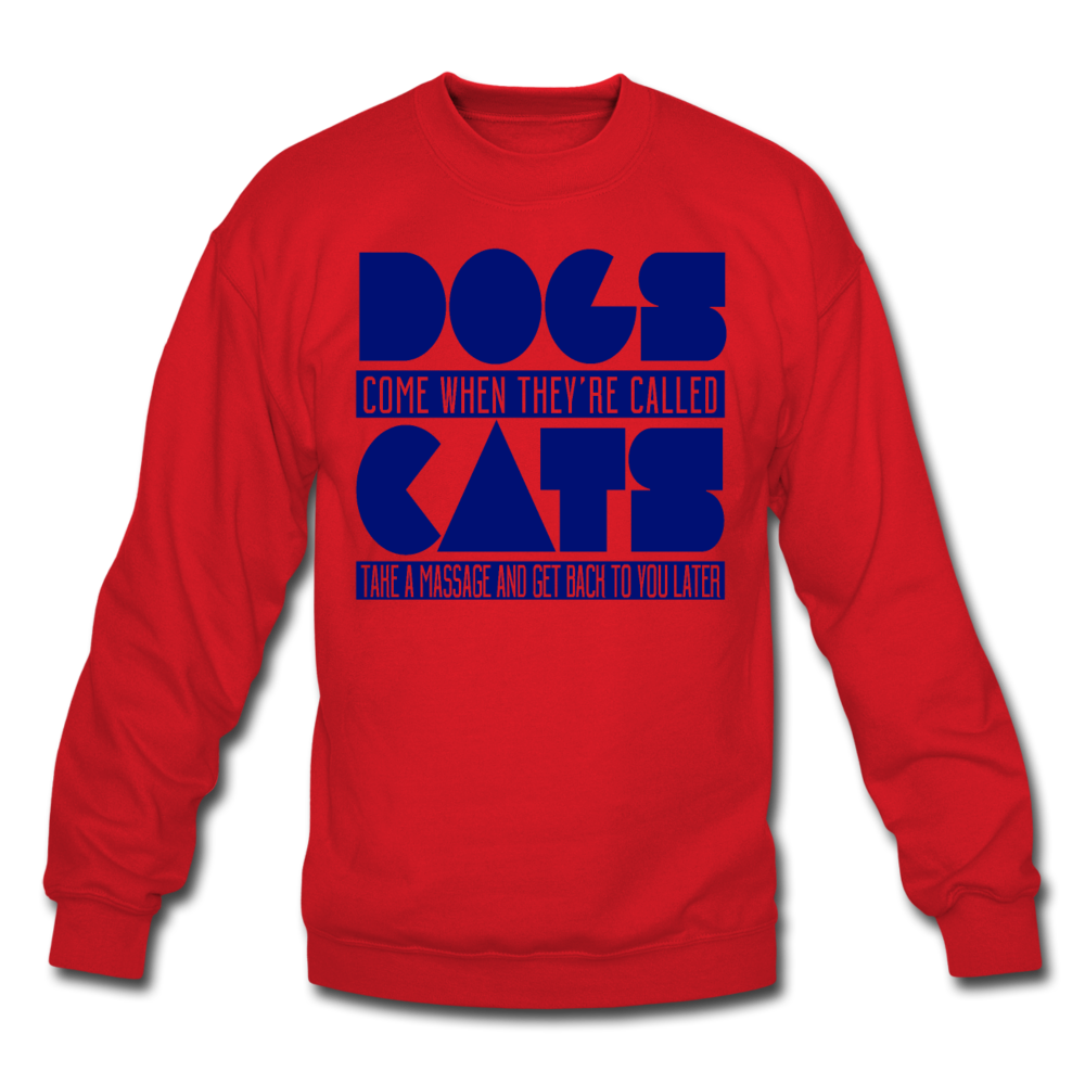 Cats And Dogs - Crewneck Sweatshirt - red