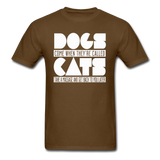 Cats And Dogs - White - Unisex Classic T-Shirt - brown