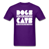 Cats And Dogs - White - Unisex Classic T-Shirt - purple