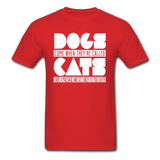 Cats And Dogs - White - Unisex Classic T-Shirt - red