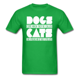 Cats And Dogs - White - Unisex Classic T-Shirt - bright green